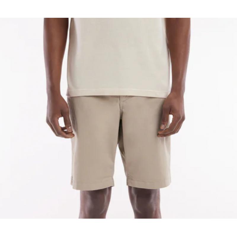 Bermuda chino en coton stretch coupe droite