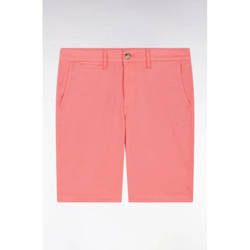 Bermuda chino en coton stretch coupe droite