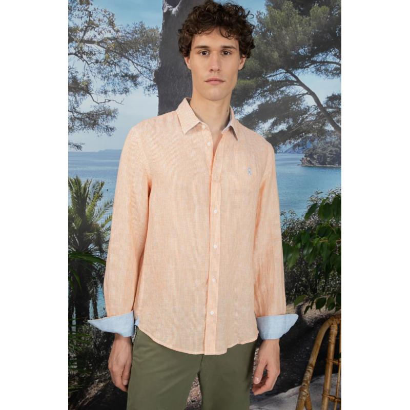 VICOMTE A. - CHEMISE SLIM LÉGÈRE 100% Lin