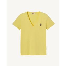 T-shirt uni col V en coton...