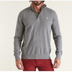 VICOMTE A. - Pull col montant demi zip