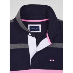 EDEN PARK - Maillot manches longues en coton cerclé broderie dos coupe Regular