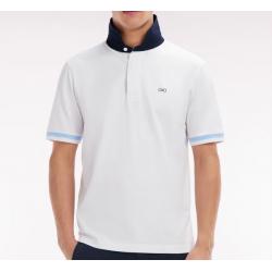 Maillot à manches courtes en coton broderie dos Eden Park coupe droite