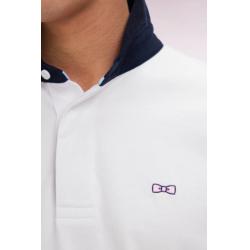 Maillot à manches courtes en coton broderie dos Eden Park coupe droite