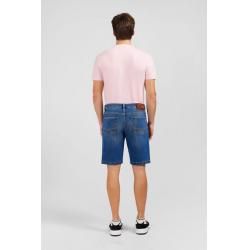 EDEN PARK - Bermuda bleu foncé en jean effet délavé