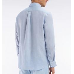 Chemise en lin unie coupe droite