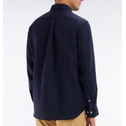Chemise en lin unie coupe droite