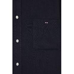 Chemise en lin unie coupe droite
