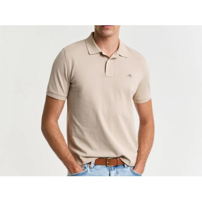 Polo regular fit en coton piqué Shield