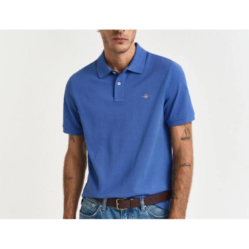 Polo regular fit en coton piqué Shield