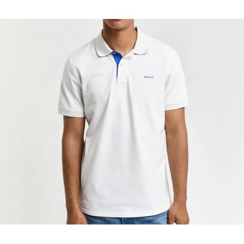 Polo en coton piqué contrastant