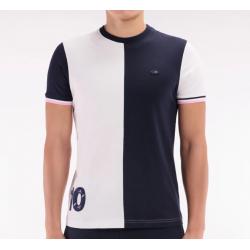 T-shirt bicolore XV de France en coton coupe droite