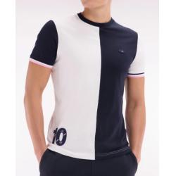 T-shirt bicolore XV de France en coton coupe droite