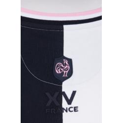 T-shirt bicolore XV de France en coton coupe droite