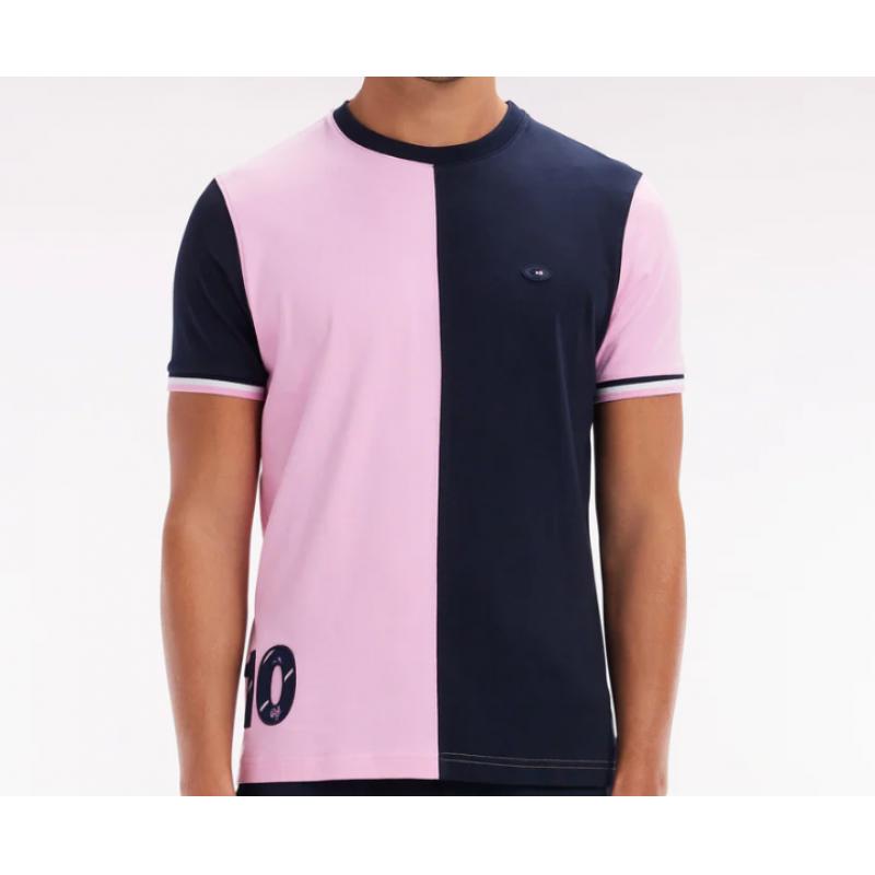T-shirt bicolore XV de France en coton coupe droite