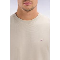 T-shirt uni en lyocell et coton coupe droite