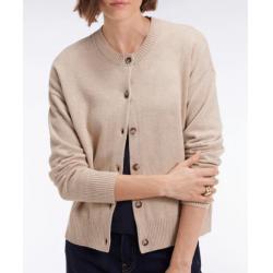 Cardigan en laine et coton coupe Relaxed