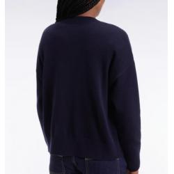 Cardigan en laine et coton coupe Relaxed