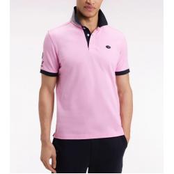 Polo XV de France manches courtes en coton rose coupe droite