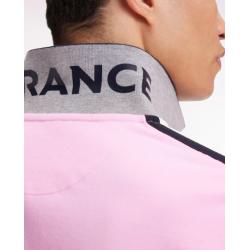 Polo XV de France manches courtes en coton rose coupe droite