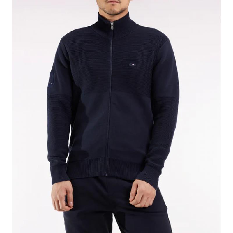 Cardigan zippé XV de France en coton marine