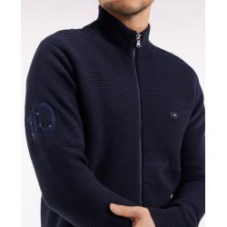 Cardigan zippé XV de France en coton marine
