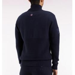 Cardigan zippé XV de France en coton marine