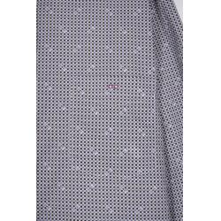 Chemise à micromotifs en coton marron coupe droite