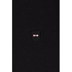 T-shirt à manches courtes en coton stretch noir coupe ajustée