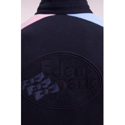 Maillot à manches longues en jersey coton épais manches contrastées coupe droite