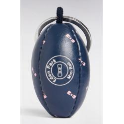 Porte-clés ballon de rugby marine