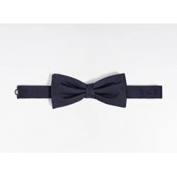 Noeud papillon en soie marine à micro-motifs noeuds papillon bleus