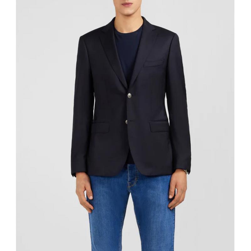 Blazer bleu marine slim fit 100 % laine