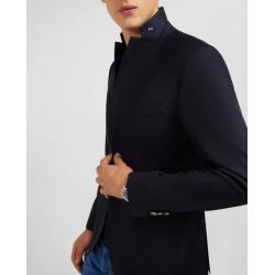 Blazer bleu marine slim fit 100 % laine
