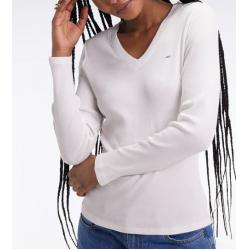 T-shirt à manches longues en coton Pima imprimé coupe slim