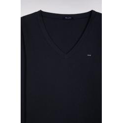 T-shirt à manches longues en coton Pima imprimé coupe slim