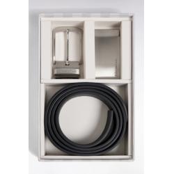 Coffret ceinture en cuir réversible et boucles en métal argenté
