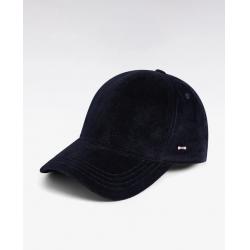 Casquette en velours côtelé marine