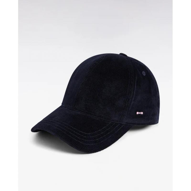 Casquette en velours côtelé marine