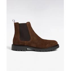 Bottines chelsea en cuir suédé marron