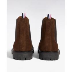 Bottines chelsea en cuir suédé marron