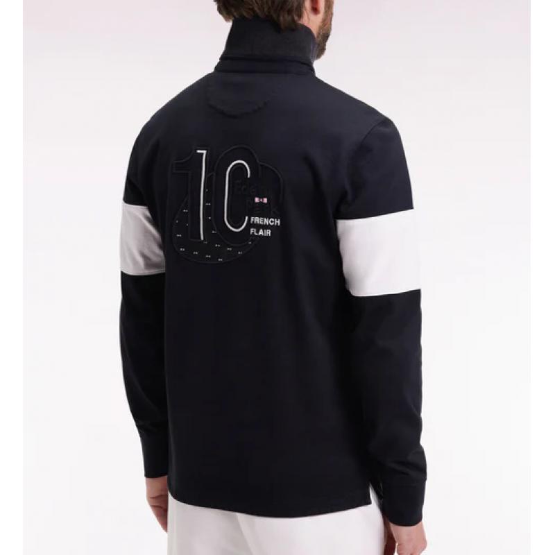 Maillot à manches longues en jersey épais broderie dos coupe droite