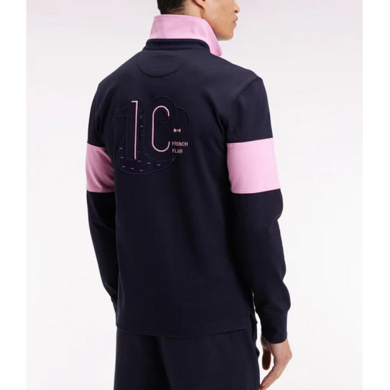 Maillot à manches longues en jersey épais broderie dos coupe droite