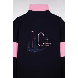 Maillot à manches longues en jersey épais broderie dos coupe droite