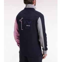 Maillot à manches longues XV de France marine dos brodé coupe droite