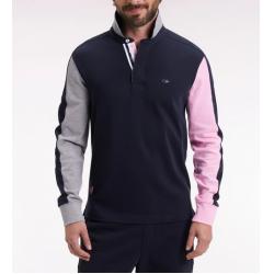 Maillot à manches longues XV de France marine dos brodé coupe droite