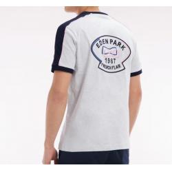 EDEN PARK - T-shirt en coton broderie dos et découpes coupe droite
