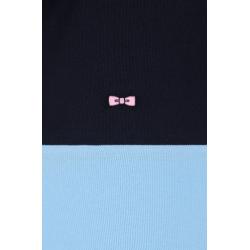 EDEN PARK - Polo à manches courtes en piqué coton col jacquard coupe droite