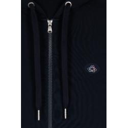 EDEN PARK - Sweatshirt zippé en molleton coton colorblock coupe droite