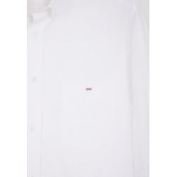 Chemise en popeline de coton blanc coupe Regular
